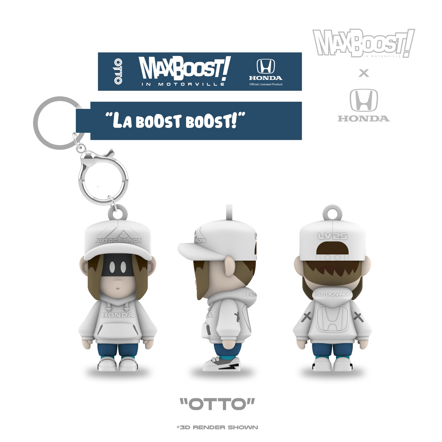 Max Boost x Honda “Otto” Collectible Figure Keychain - SEMA Edition