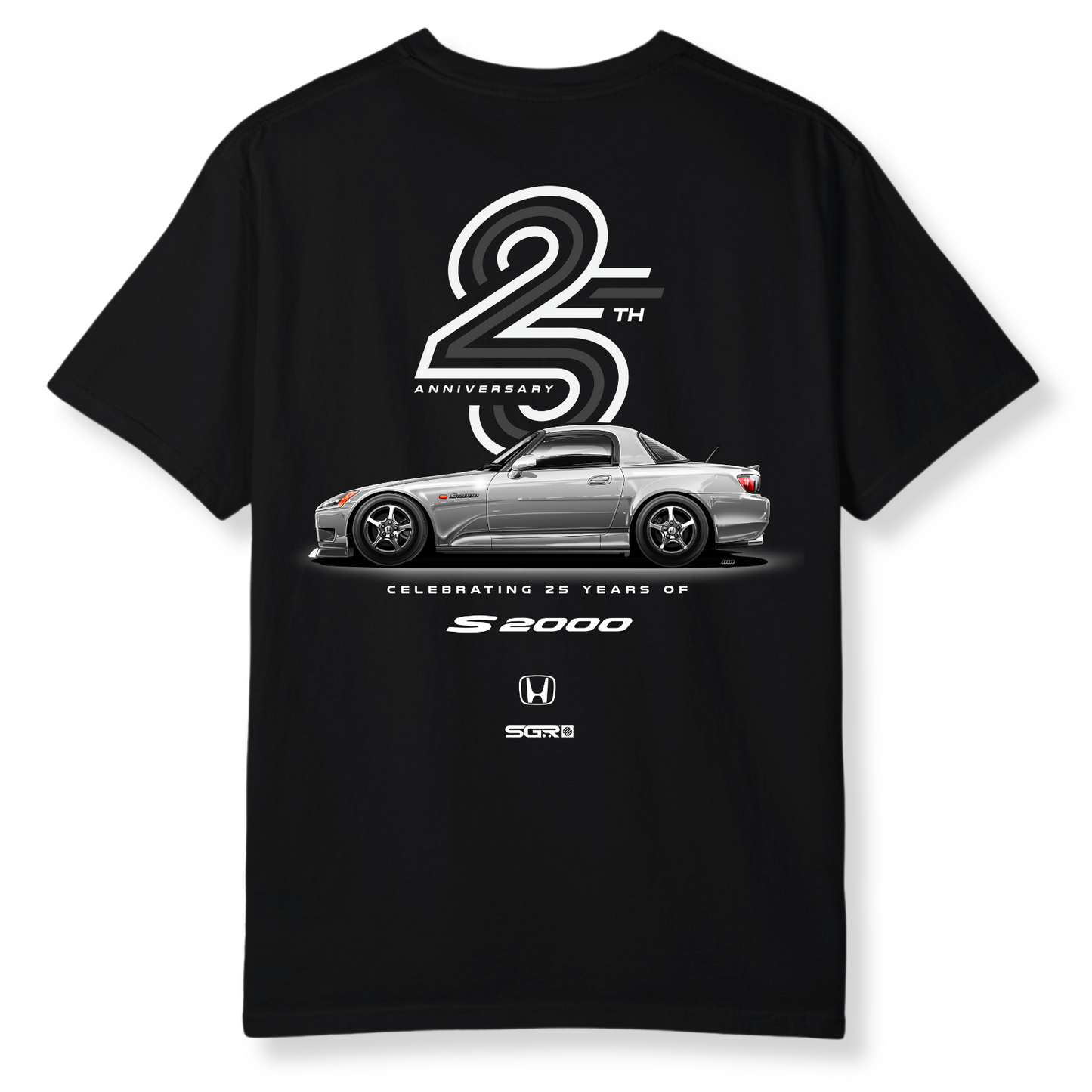 Honda S2000 25th Anniversary Shirt BLACK